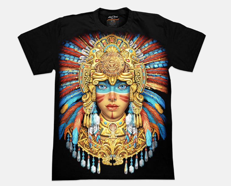 T-Shirt Uomo Tribal In Puro Cotone | Colore Rosso, Taglia Large | Serigrafia Professionale | Morbida E Resistente
