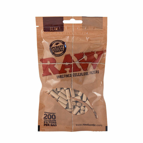 RAW Cellulose Filter Tips Pack - 200 Filter Tips