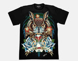 4D Owl Glow in the Dark UV Reactive T-shirt