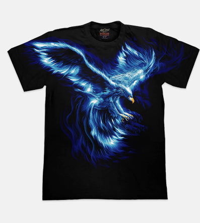 Blue Eagle Full High Definition Glow in the Dark UV Reactive T-shirt
