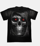 Red Eyes Skull Full High Definition Glow in the Dark UV Reactive T-shirt