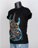 Skull Guitar Glow in the Dark UV Reactive T-shirt