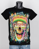 4D Reggae Skull Glow in the Dark UV Reactive T-shirt