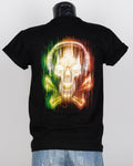 4D Reggae Skull Glow in the Dark UV Reactive T-shirt