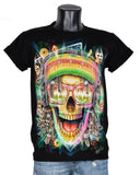 4D Reggae Skull Glow in the Dark UV Reactive T-shirt