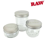 Raw Mason Jar with Tin Lid