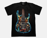 Skull Guitar Glow in the Dark UV Reactive T-shirt