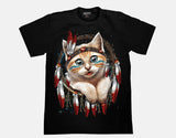 Tribal Cat Glow in the Dark UV Reactive T-shirt