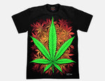 Weed Leaf Glow in the Dark UV Reactive T-shirt