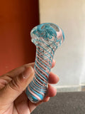 Sky Blue Transparent Glass Smoking Pipe