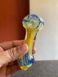 Ocean Yellow Transparent Glass Smoking Pipe