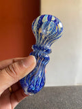 Sky Bluish Transparent Glass Smoking Pipe