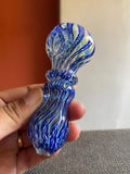 Sky Bluish Transparent Glass Smoking Pipe