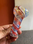 Beautiful 3 Colored Transparent Glass Smoking Pipe