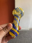 Charismatic 2-Colored Transparent Glass Smoking Pipe
