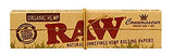 RAW Organic Hemp Connoisseur - King Size Rolling Papers with Tips