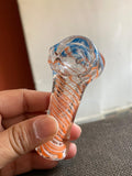 Multicolored Transparent Glass Smoking Pipe
