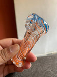 Multicolored Transparent Glass Smoking Pipe