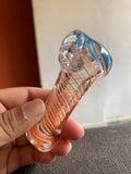 Multicolored Transparent Glass Smoking Pipe