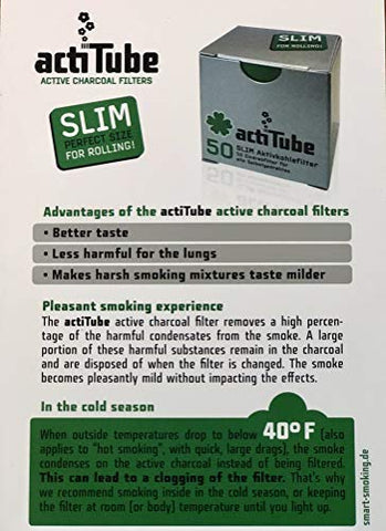 Actitube Filters | Charcoal | Box of 50