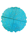 Blue Matted Resin Coasters