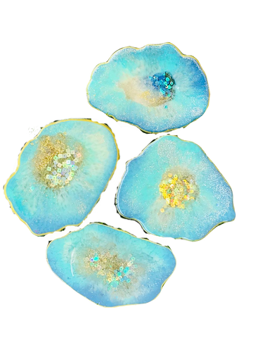Ocean Pearl Resin Coasters