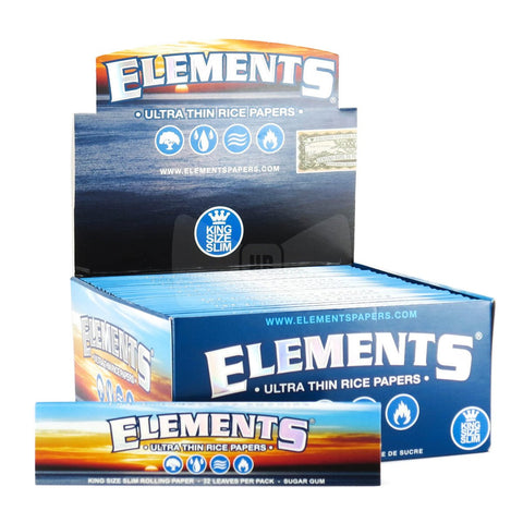 ELEMENTS King Size Slim Rolling Papers- Box of 50
