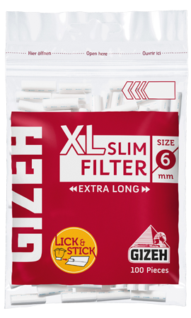 Großhandel Gizeh XL Slim Filter Extra Lang (6mm), 20 Beut. je 100 Fil Großhandel Gizeh XL Slim Filter Extra Lang (6mm), 20 Beut. je 100 Fil