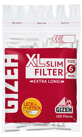 Gizeh Slim Filters XL (6mm) - 100 Tips