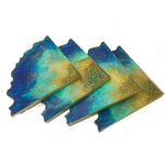 Ocean Blue Resin Coasters