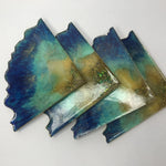 Ocean Blue Resin Coasters