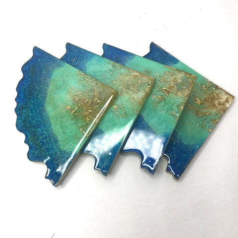 BIue Island Resin Coasters