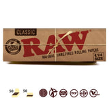 RAW Classic 1 1/4 Size Rolling Papers - 50 Leaves