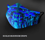 Blue Mushroom Drop Mask