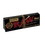 RAW Black Connoisseur 1 1/4 - Rolling Paper with Tips