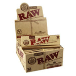 RAW Organic Hemp Connoisseur King Size Rolling Papers with Tips - Box of 24