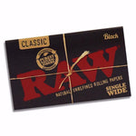 Raw Black Single Wide 1 1/4 Size Rolling Papers - 100 Leaves