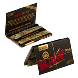 Raw Black Single Wide 1 1/4 Size Rolling Papers - 100 Leaves
