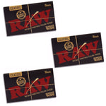 Raw Black Single Wide 1 1/4 Size Rolling Papers - 100 Leaves