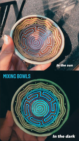 Wavey Puzzle Glow in the Dark Mixing Bowl