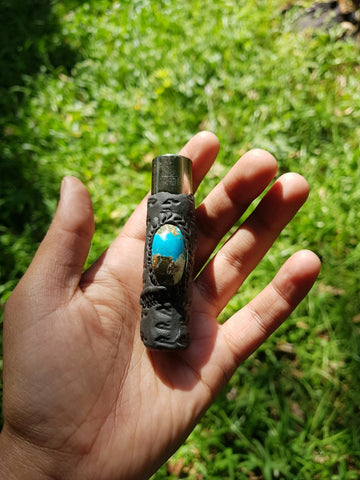 Clipper Designer Blue Sacred Stone Lighter