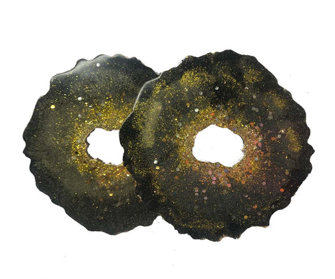 Black Universe Resin Coasters