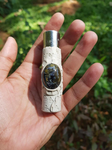 Clipper Designer Double White Stone Lighter