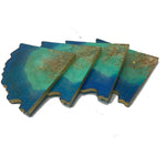 BIue Island Resin Coasters
