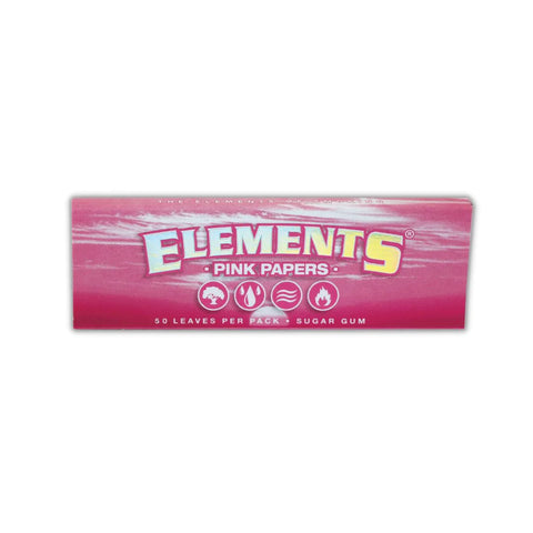 Elements Pink 1 1/4 Size Rolling Papers - 50 Leaves