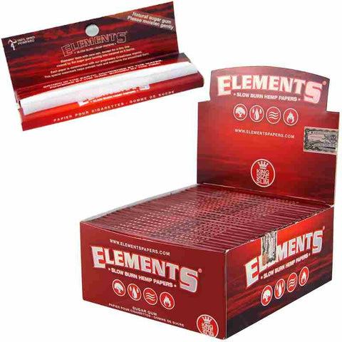 Elements Red Hemp Rolling Papers 1 1/4