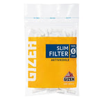 Gizeh Slim Charcoal Active Filters (6mm) - 120 Tips