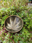 Herb Leaf Brass Mixing Bowl