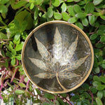Herb Leaf Brass Mixing Bowl