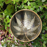Herb Leaf Brass Mixing Bowl
